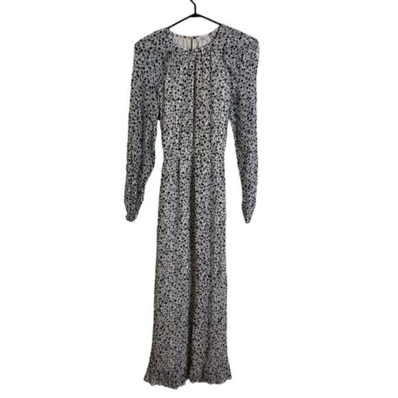 NWOT Little Moon Black & White Florals Print Verbenna Maxi Dress - Picture 2 of 12